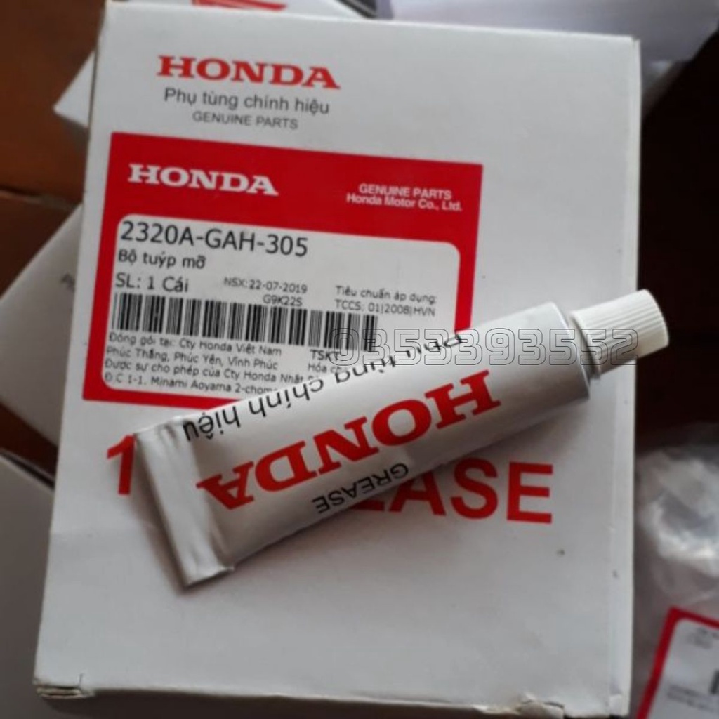 Bộ tuýp mỡ chịu nhiệt chính hãng honda 15g