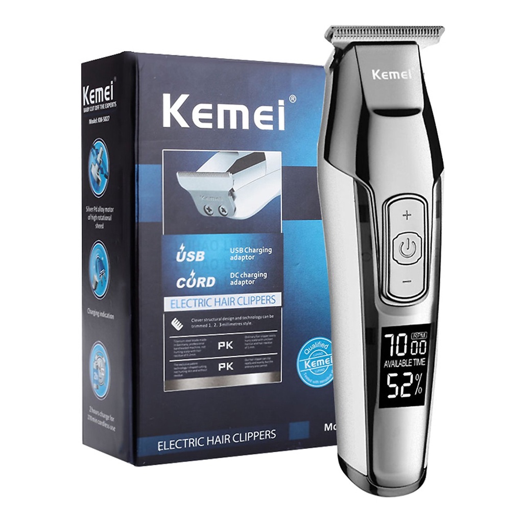 Tông đơ cắt tóc bấm viền kemei KM5027 công suất 5w