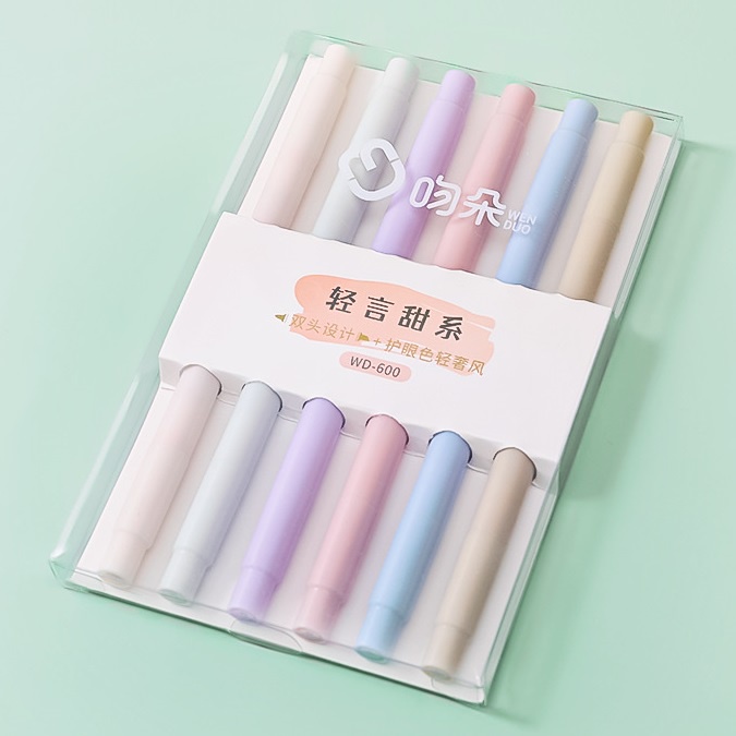 Bút highlight dạ quang màu pastel cho học tập và làm việc-BHL01