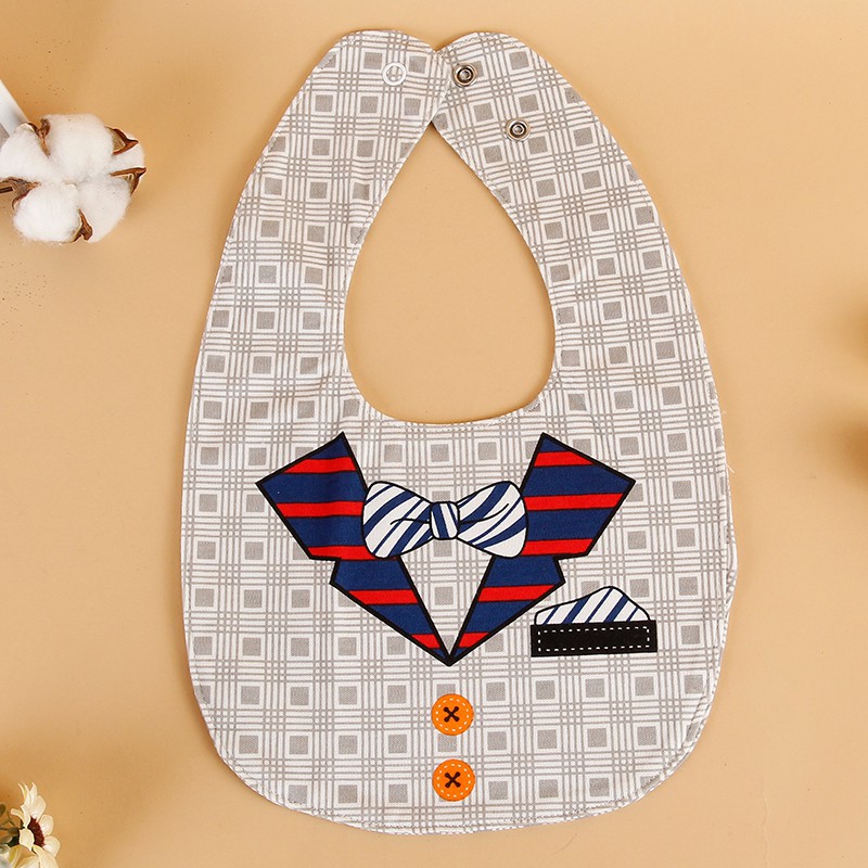 Yếm cotton 4 lớp chống thấm nước họa tiết hoạt hình cho bé