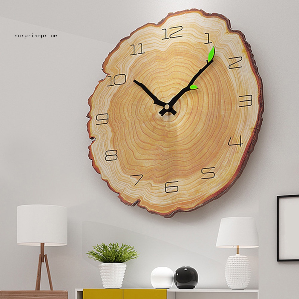 Đồng Hồ Gỗ Treo Tường Phong Cách Vintage 12inch