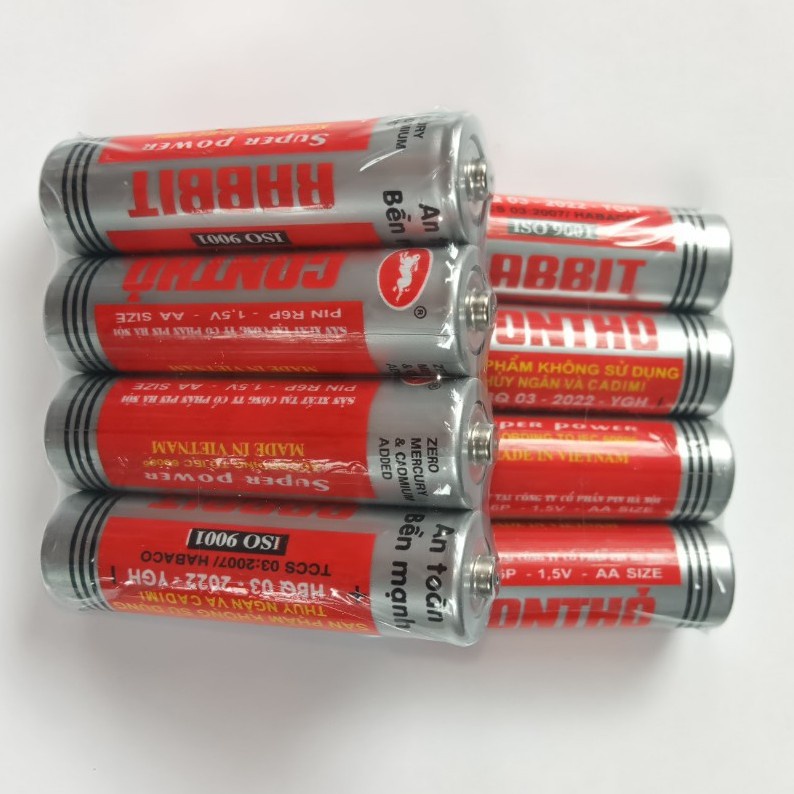 Pin con thỏ AA 1,5v LANLAN KIDS vỉ 4 viên pin thay cho đồ chơi, đồng hồ
