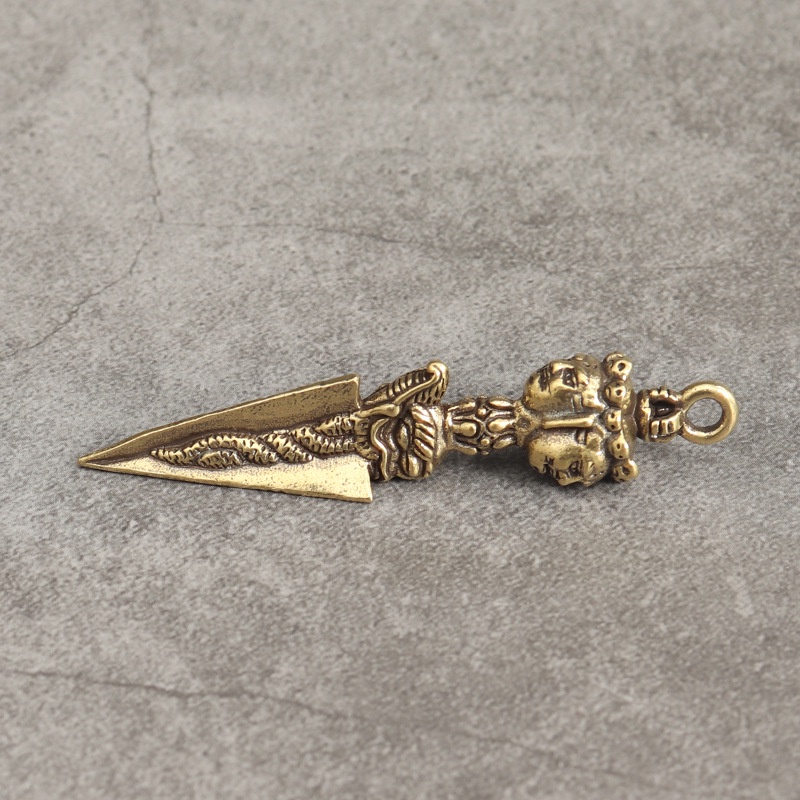 Móc Treo Chìa Khóa Bằng Đồng Thau Nguyên Chất Phong Cách Tây Tạng