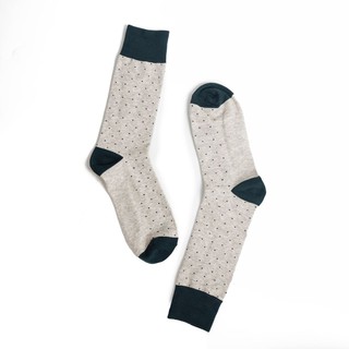Tất Cổ Cao Mang Giày Tây, Chấm Bi Xanh Lá Cây - Cotton Co Giãn Thấm Hút Tốt - Thương Hiệu Be Classy