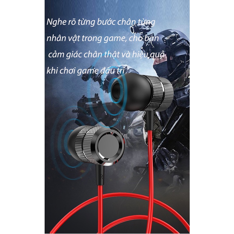 Tai Nghe Gaming hợp kim/Chơi Game Nhét Tai Có Dây Có Mic Chống Ồn Cho Điện Thoại Phone Samsung Huawei xiaomi oppo #25