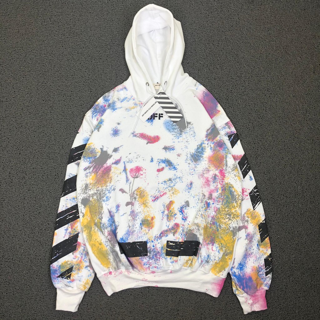 Áo Khoác Hoodie Off White Họa Tiết Galaxy