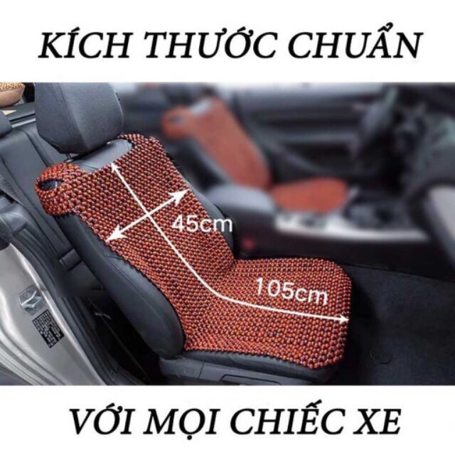 Lót ghế ô tô hạt gỗ Nhãn, lót ghế hạt gỗ 100% tự nhiên cao cấp - Bình An Auto