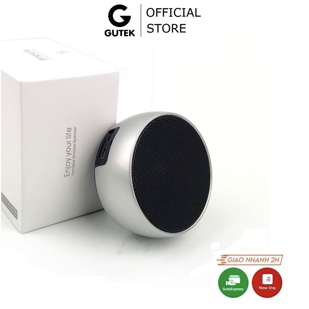 Loa Bluetooth Mini Cầm Tay Nhỏ Gọn Vỏ Kim Loại Nghe Nhạc Không Dây Siêu Bass Gutek BS01