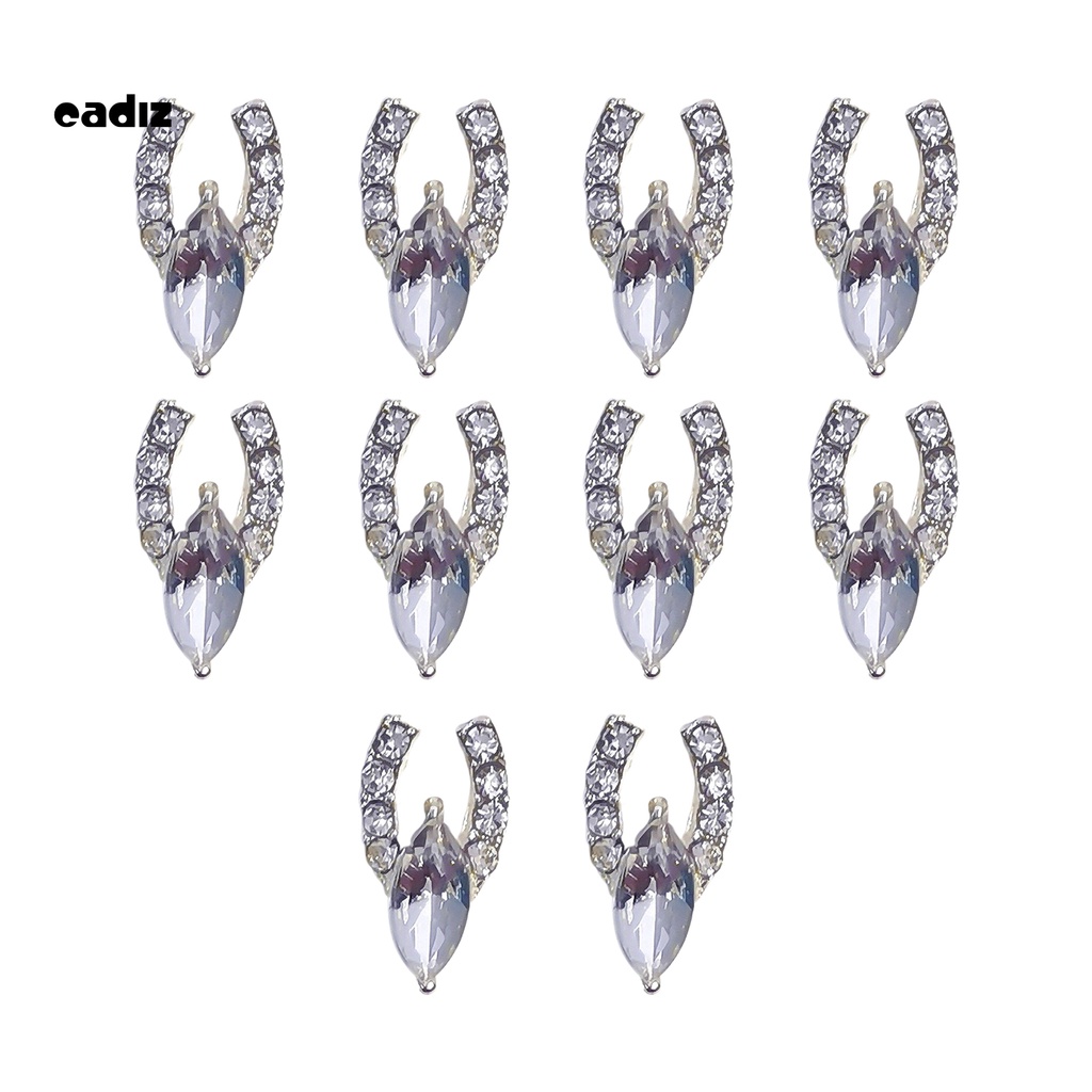 [Hàng mới về] Đồ trang trí móng tay chất liệu kim loại kim cương nhân tạo DIY