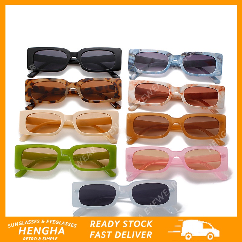 Kính Mát Gọng Vuông Nhỏ Thiết Kế Đơn Giản Thời Trang