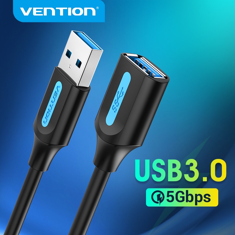 Vention Cáp Mở Rộng USB 3.0 Đầu Đực Sang Đầu Cái USB 3.0 2.0 Cho TV SSD PS4
