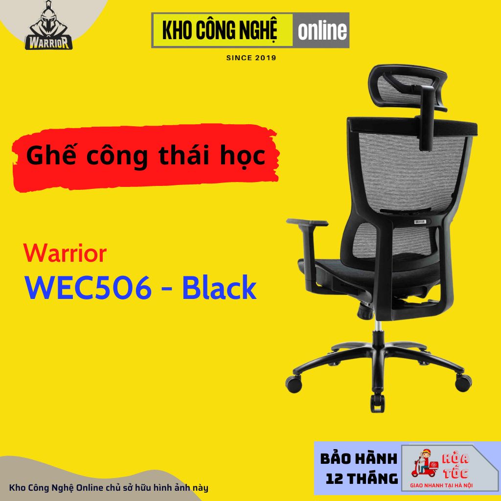Ghế công thái học ergonomic WARRIOR Hero series – WEC506 (Hàng chính hãng)
