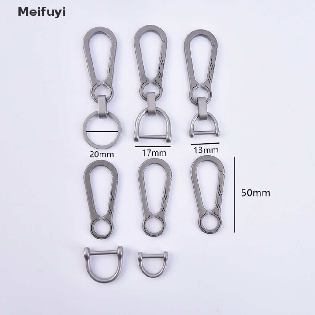 [Meifuyi] Titanium Buckles EDC Outdoor Tool Titanium Alloy Keychain Buckle Key Ring VN439