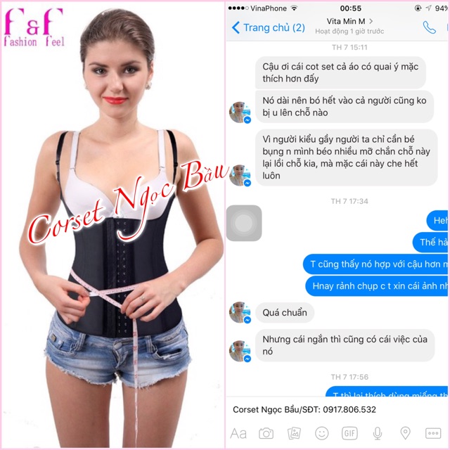 Vest Latex Áo định hình eo/lưng (Corset Ngọc Bầu) | BigBuy360 - bigbuy360.vn