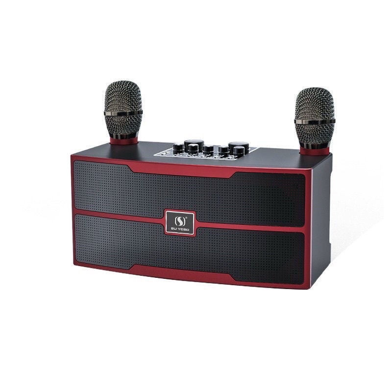 Loa Kèm Micro  Karaoke Bluetooth YS-201 Bass Siêu Trầm Công Suất 35W Tặng Kèm 2 Chiếc Micro Cầm Tay Bảo Hành 06 Tháng