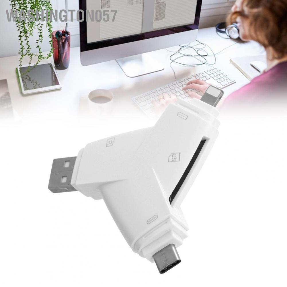 Washington057 3 in 1 USB Multi Memory Card Reader Adapter for IOS/Type‑C Interface