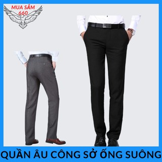 Sale sập sàn- Quần tây nam, quần âu công sở ống suông trung niên từ size 27 đến 35-MS014