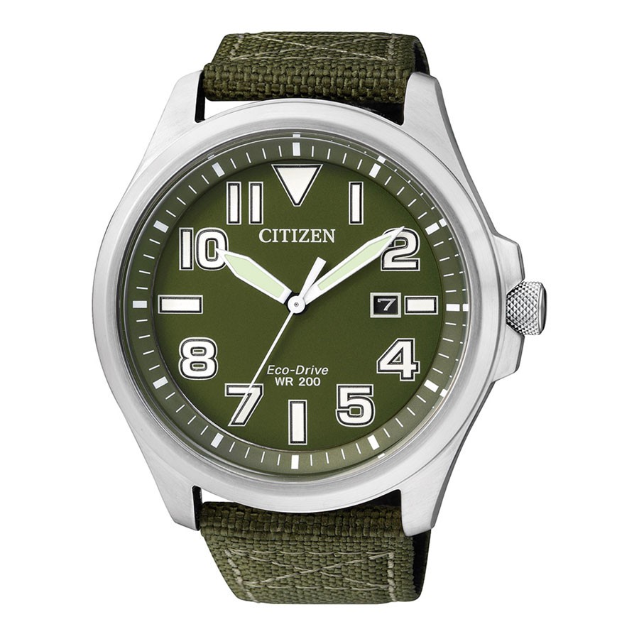 Đồng Hồ Nam Citizen Dây Vải Nato AW1410-32X - Mặt Xanh