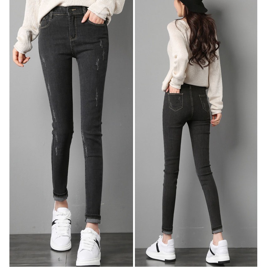 [Mã FAMAYWA giảm 10K đơn 50K] Quần jean nữ cao cấp VNXK cào nhẹ lai thường FREESHIP | BigBuy360 - bigbuy360.vn