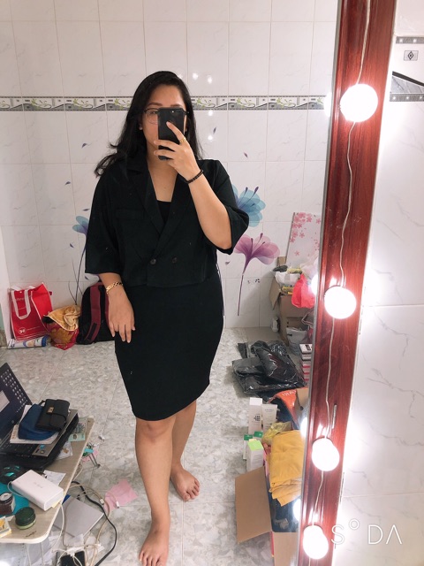 Set Khoác Vest Lửng + Body Tanktop Bigsize