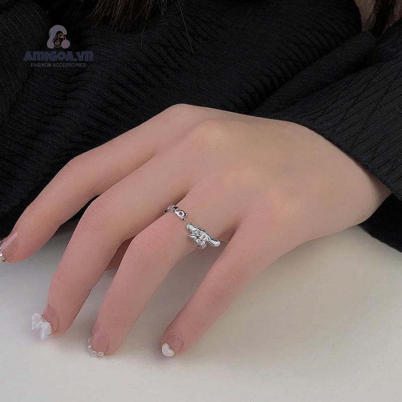 ✨✨Nhẫn hở họa tiết Cinnamoroll hoạt hình dễ thương phong cách Hàn Quốc cho nữ