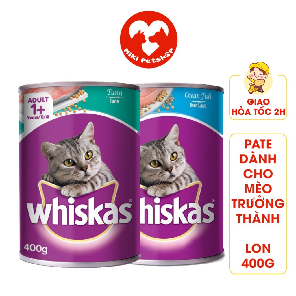 Pate Cho Mèo Trưởng Thành Pate Whiskas 400g - Miki Petshop