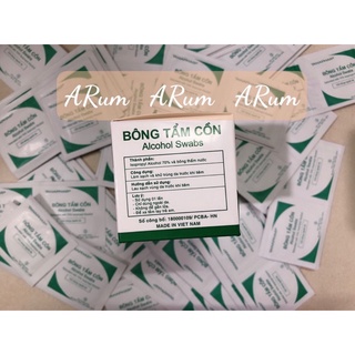 Bông tẩm cồn Tanaphar - Hộp 100 miếng