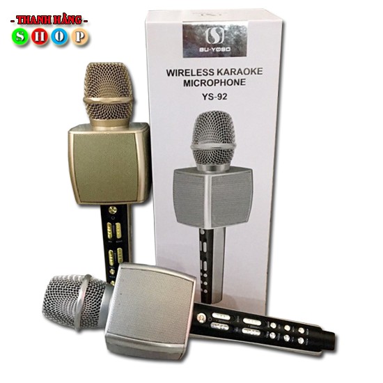 [ Hàng Loại 1] Micro Karaoke YS92 Âm Thanh Tuyệt Đỉnh 3 Trong 1 Hát Karaoke Thu Âm Kiêm LiveStream - micthuamthanhhang