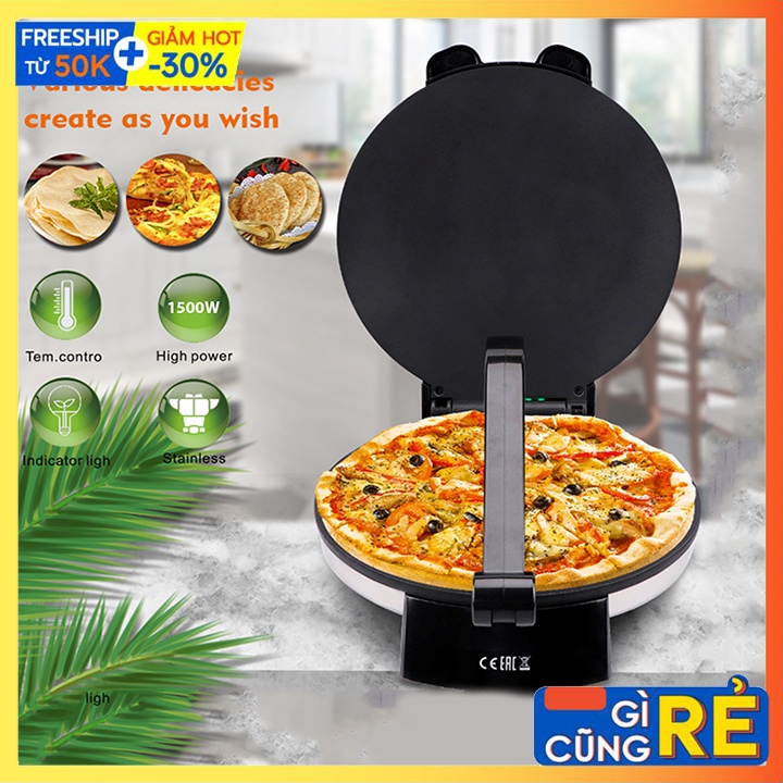 Máy làm bánh khuôn trơn đa năng: làm ốc quế, nướng Pizza, làm bánh crepe