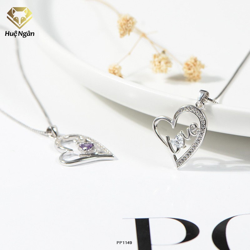 Dây chuyền bạc Ý 925 Huệ Ngân - Trái tim tình yêu PP1149