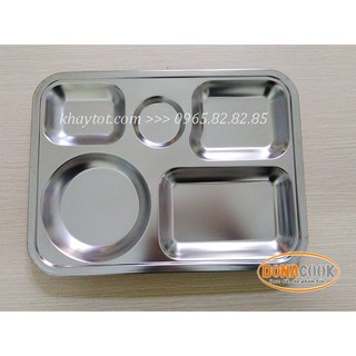 KHAY CƠM INOX 5 NGĂN TO