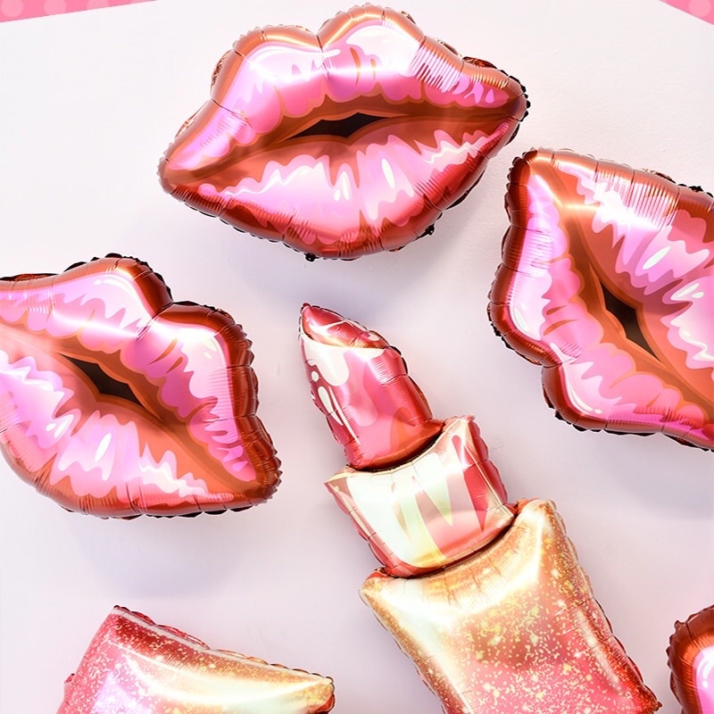 Bóng thỏi son môi kiss beauty trang trí sinh nhật người lớn