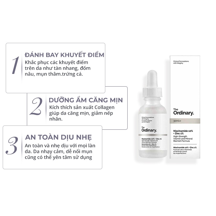 Serum giảm tàn nhang giảm mụn dưỡng da trắng da giảm thâm nám the ordinary SR19