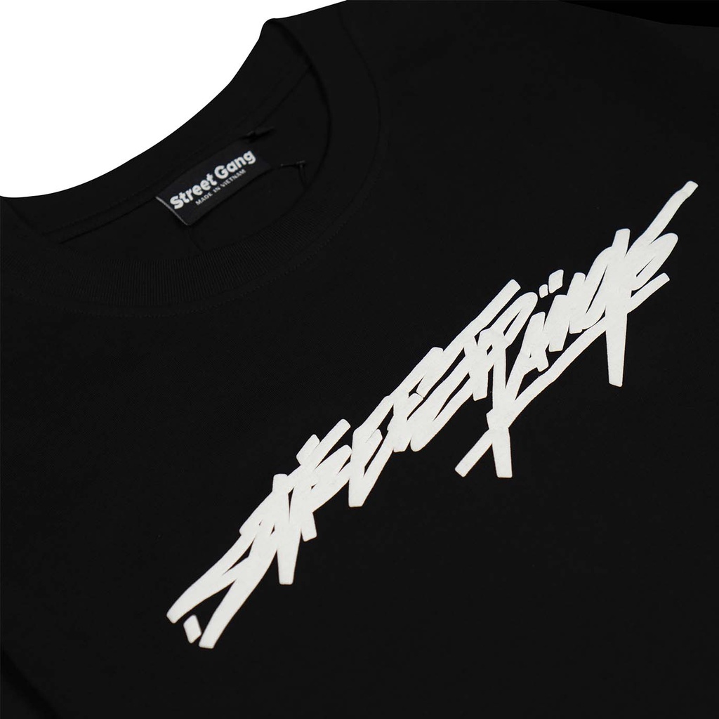Áo thun Embossed Basic - Đen - Street Gang