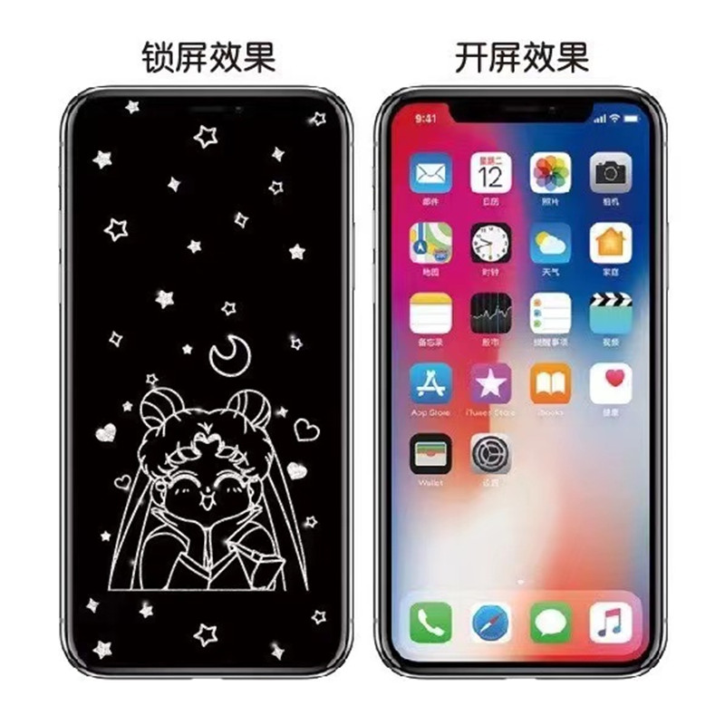 SAILOR MOON Kính Cường Lực Hình Thủy Thủ Mặt Trăng Xinh Xắn Cho Iphone 12 11 Pro Max Xs Max Xr