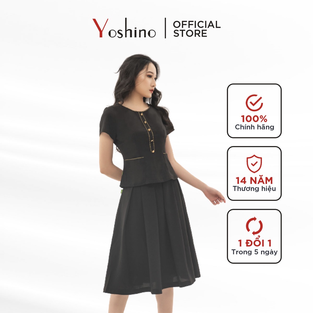 Set bộ Công Sở Nữ Yoshino Sơ Mi Chân Váy Thanh Lịch Duyên Dáng 110226102