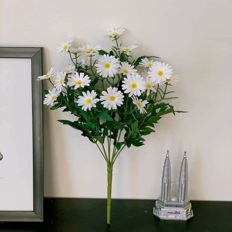 Hoa Cúc Họa Mi Giả Cao Cấp - Bó Bông Cúc Họa Mi Khô Lụa Thích Hợp Decor Chụp Ảnh, trang trí nhà cửa