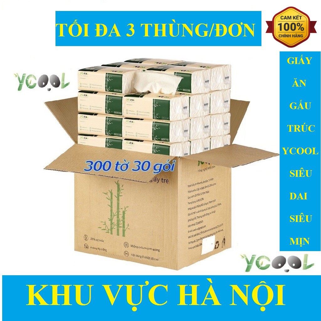 THÙNG 30 GÓI GIẤY ĂN GẤU TRÚC NATURAL/ THÙNG 30 GÓI GIẤY ĂN GẤU TRÚC YCOOL ( TỔNG KHO ĐÈN NHÁY )