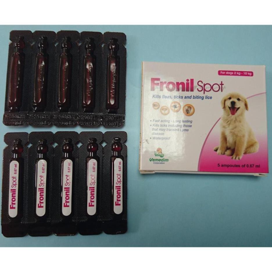 Hanpet.GV- Nhỏ rận VMD FRONIL - OT dạng Nhỏ gáy trị ve rận (dùng cho mọi loại chó) - 116