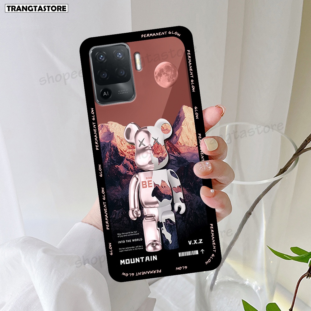 Ốp Oppo A94 in hình gấu Bearbrick,Mouutain,xanh,đen,đỏ giá rẻ