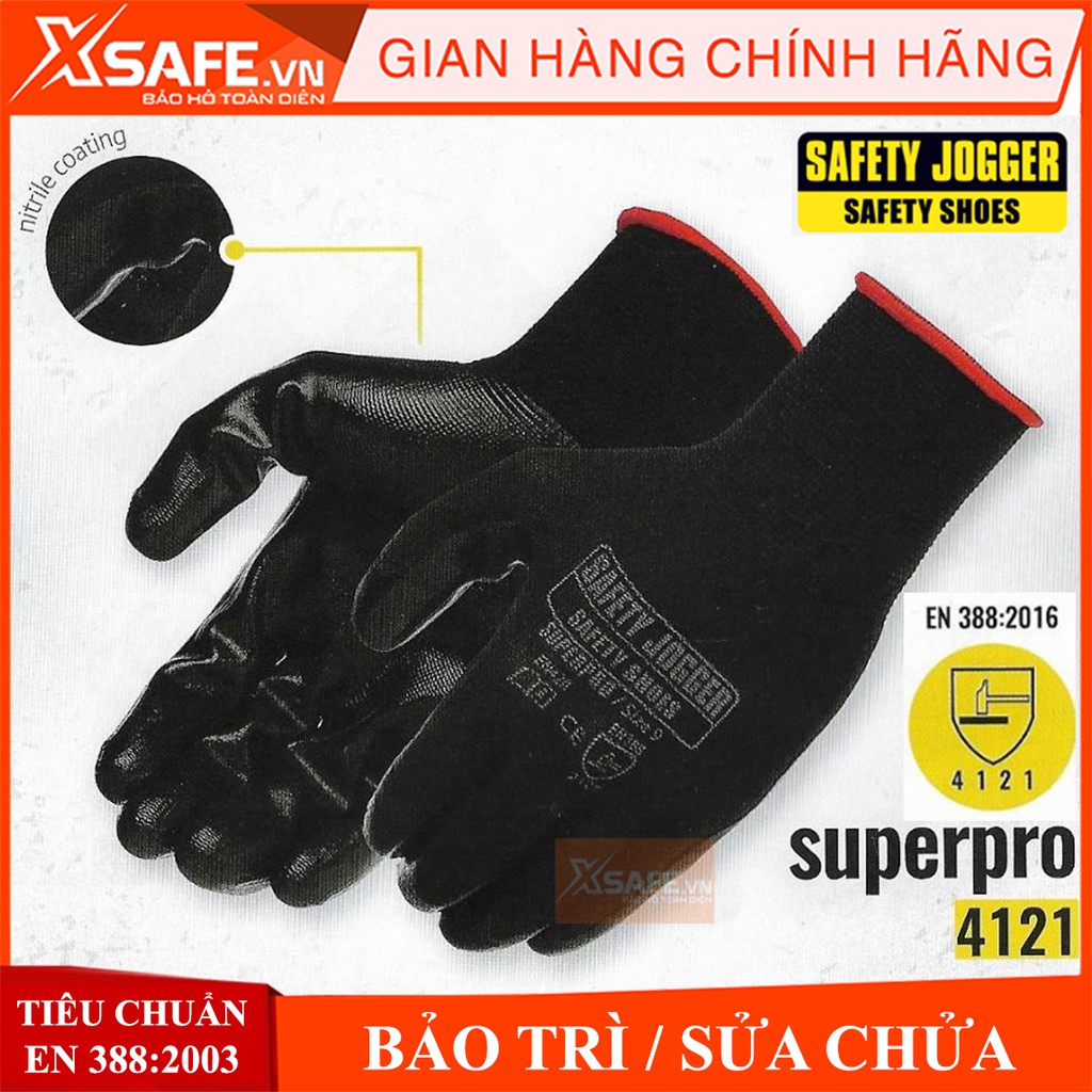 Găng tay bảo hộ lao động Jogger Superpro - Bao tay lao động chống dầu nhớt, trơn trượt, độ linh hoạt cao -  Chính hãng