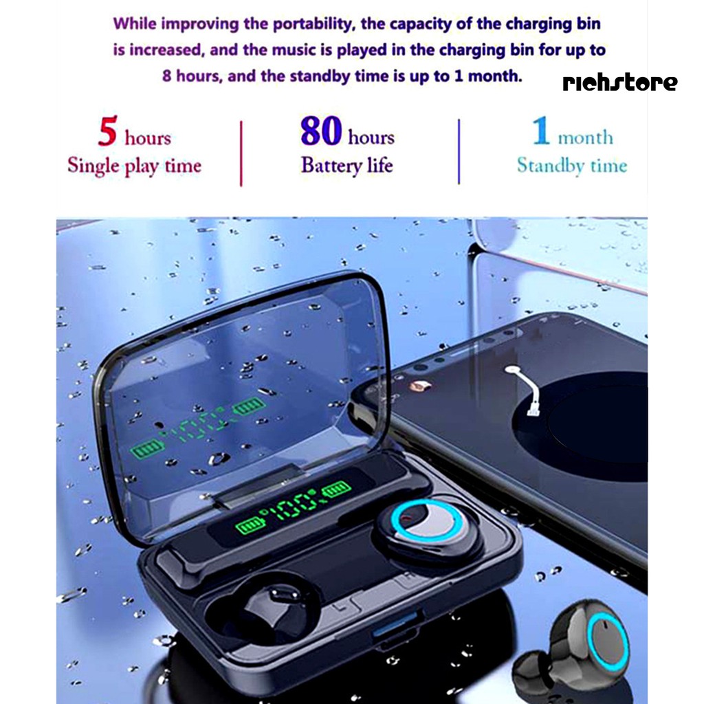 Tai Nghe Bluetooth 5.1 Không Dây 9d Xpej F9-3 Tws