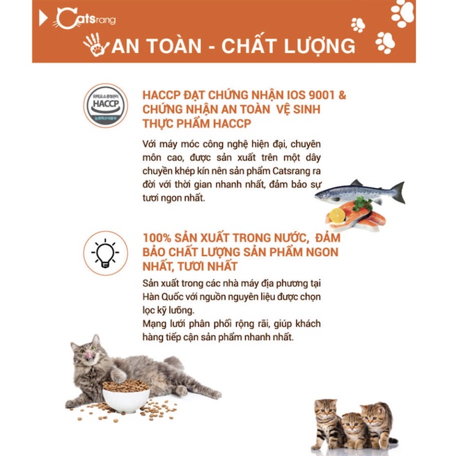 Thức ăn hạt cho mèo mọi lứa tuổi Catsrang 400g