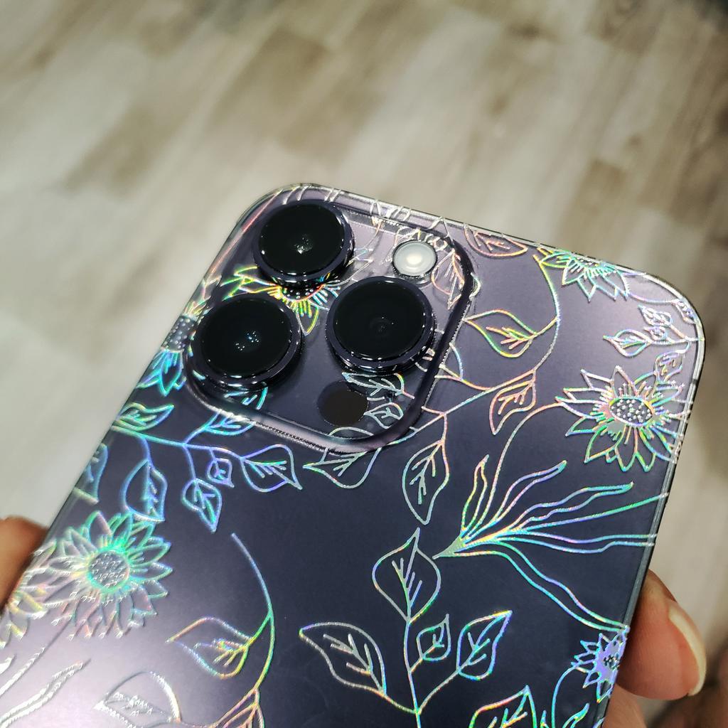 Miếng dán skin PPF họa tiết lá hoa 1 iphone 14 promax 13 promax 12 promax 11 promax xs max