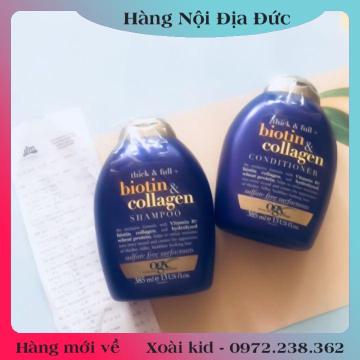 [auth] Dầu gội và xả chống rụng tóc Biotin &amp; Collagen Đức- 385ml Đủ Bill [Hot]