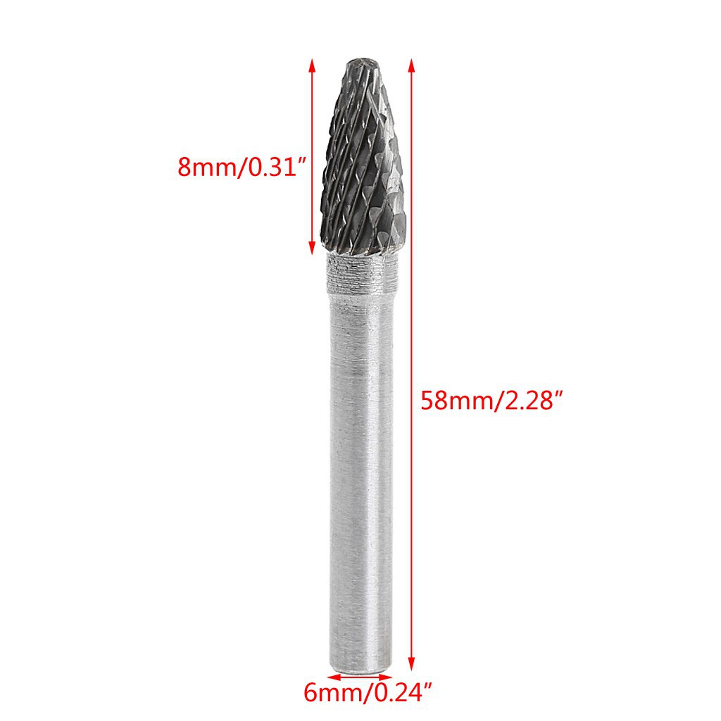 Đầu mài cơ khí vonfram 8mm