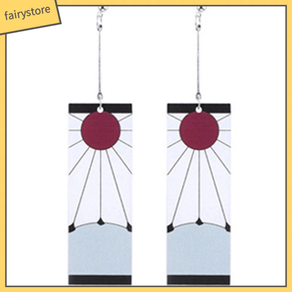 1 Đôi Khuyên Tai Acrylic Hóa Trang Tanjiro Sáng Tạo