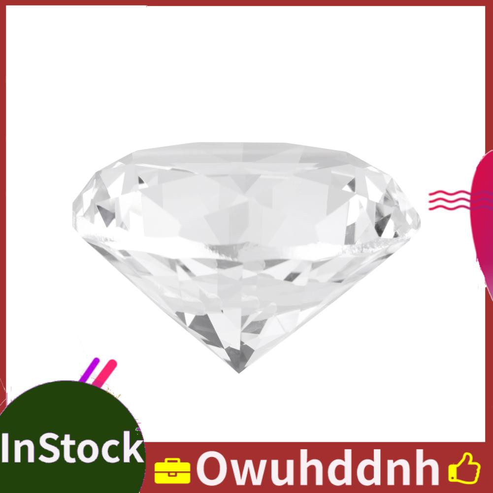 Đá Thủy Tinh Nhân Tạo Trong Suốt Cỡ Lớn Đính Đá Giả Kim Cương