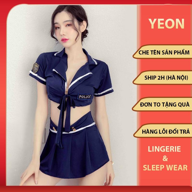 Cosplay Nữ Cảnh Sát Sexy - Bộ Đồ Ngủ Quyến Rũ Gợi Cảm - Police Cosplay Outfit | BigBuy360 - bigbuy360.vn