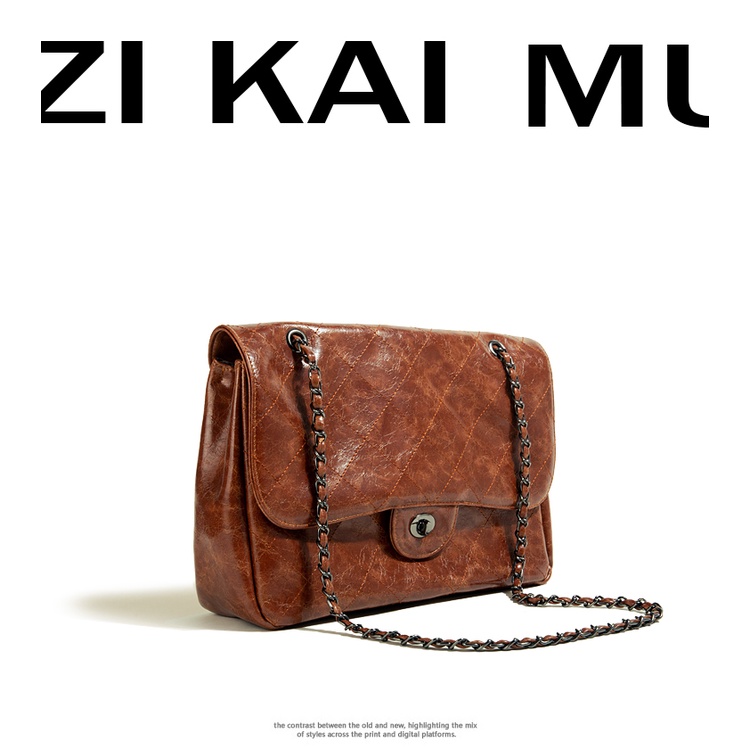 Muzi &amp; Kai Túi Tote Đeo Vai Sức Chứa Lớn Có Dây Xích Cao Cấp Thời Trang Năm 2021